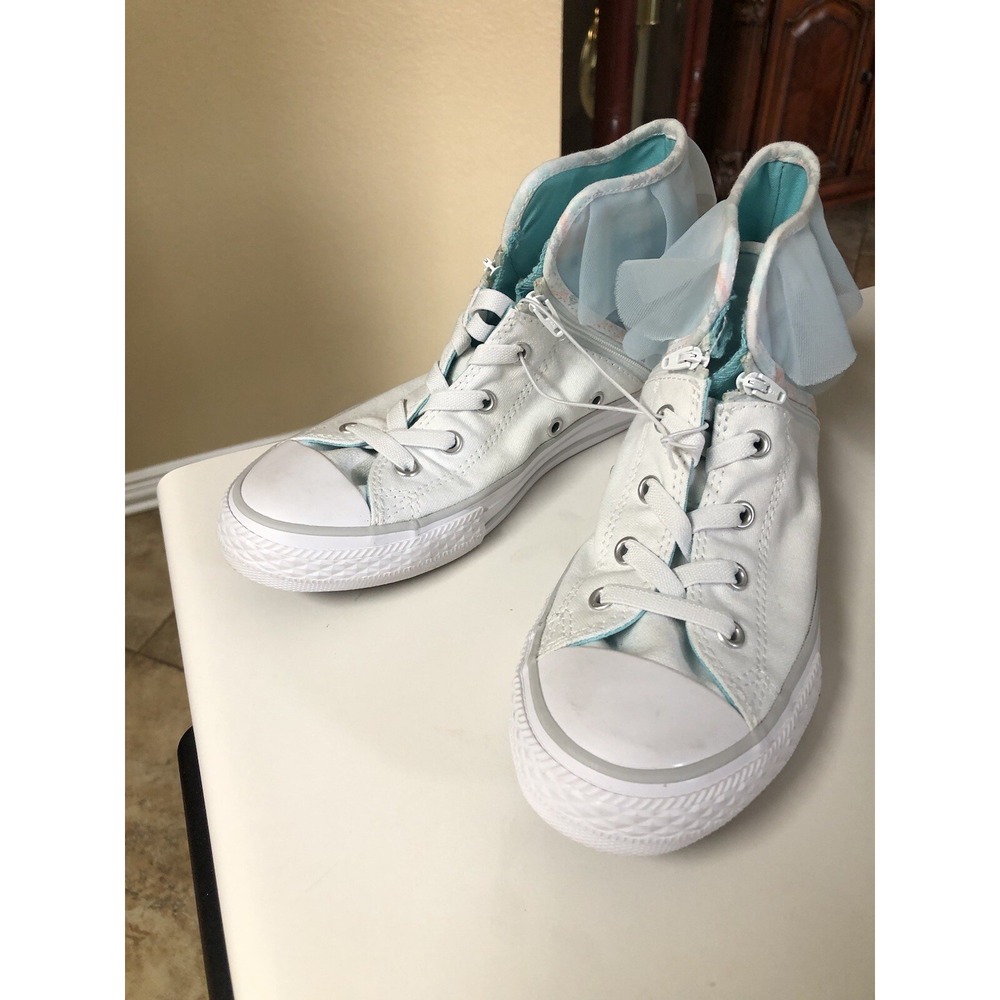 Converse Chuck Taylor All Star Block Party Hi Top Girls Size 3 White Blue
